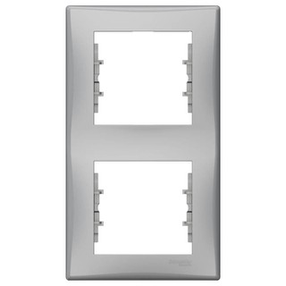 Sedna Frame 2 Gang Vertical Aluminium SDN5801160