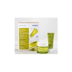 Korres Promo Santorini Grape 2 Step Skin Perfecting Boost Poreless Skin Cream & Gel & Volcanic Skinreset Mask 20ml