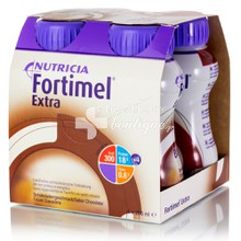 Nutricia Fortimel Extra ΣΟΚΟΛΑΤΑ - Υπερπρωτεϊνικό Ρόφημα, 4 x 200ml