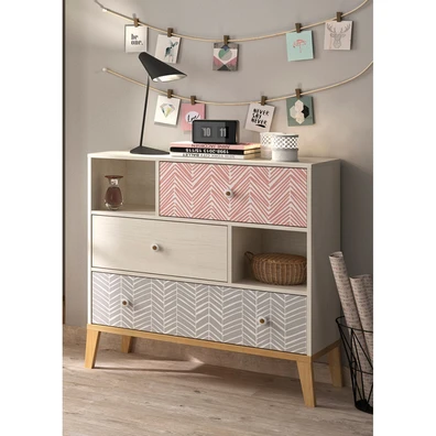 Alika Συρταριέρα Με 3 Συρτάρια 94x41x95εκ. Whitewa