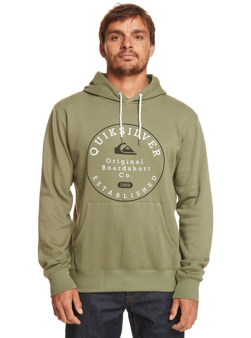 Quiksilver Mens Circle Trim - Hoodie (EQYSF03150-GPH0) | Sport-T-Shirts