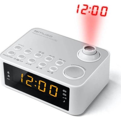 Radio Watch With Screen Lεd And Ρrοjεcτοr White Μ-