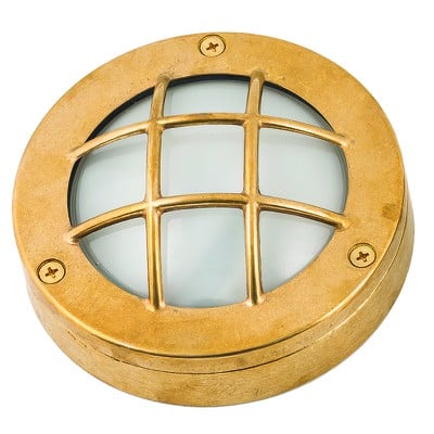 Brass Wall Light D14cm G9 Ip64 With Grid