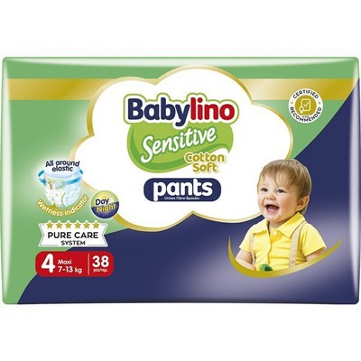 BABYLINO Pants Cotton Soft Nο4 7-13kg 38 Τεμάχια Economy Pack