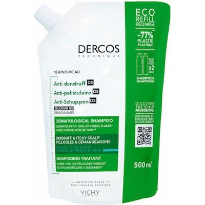 Vichy Dercos Refill Anti-dandruff Shampoo - greasy