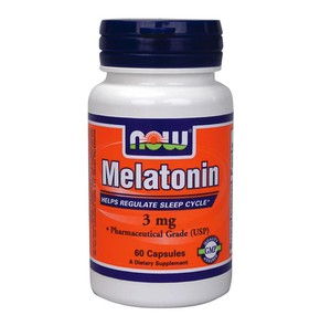 Now Foods Melatonin 3 mg για Ρύθμιση του Ύπνου (60