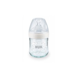 Nuk Nature Sense Even Softer Series Glass Baby Bottle With Silicone Nipple Size S (0-6m) 120ml