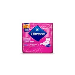 Libresse Ultra Thin Normal Triple Protection Sanitary Napkin With Wings 10 pieces