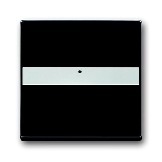 Bell Push Button Plate with Label Black 1764 NLI-8