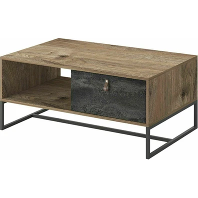 Τραπεζάκι dark Μοριοσανίδα Home Furniture Χρώμα Βε