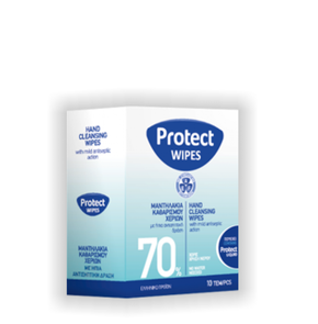 Protect Wipes Μαντηλάκια Καθαρισμού Χεριών 10τμχ 
