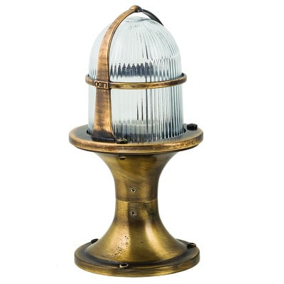 Brass Short Column Light Antique Height:28cm Ε27 I