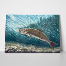 Fish siberian trout digital paint 92846875 a