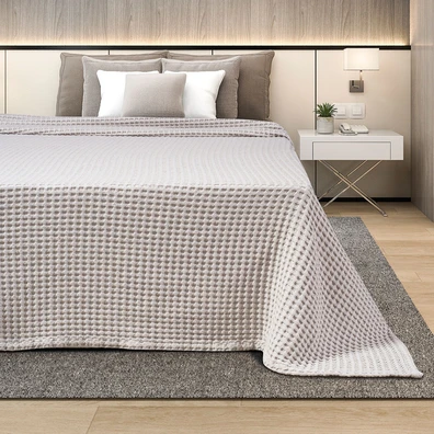 ΚΟΥΒΕΡΤΑ ΠΙΚΕ KING SIZE ADAM HOME 240X260  CAPPUCC