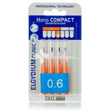 Elgydium Mono Compact Orange (0.6) - Μεσοδόντια, 4τμχ.
