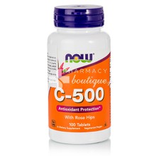 Now Vitamin C 500mg with Rose Hips - Ανοσοποιητικό, 100 tabs