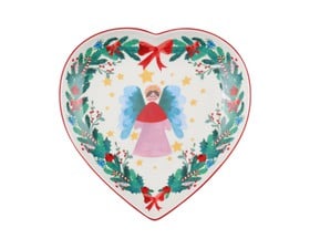 Maxwell Williams Πιάτο Καρδιά 20cm Πορσελάνη Christmasville  Σε Συσκευασία Δώρου