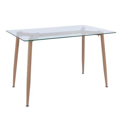 Τραπέζι Μέταλλο Φυσικό/ Γυαλί 120x70x75cm Olsen  Ε