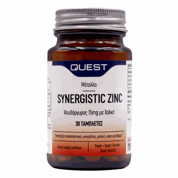 QUEST SYNERGISTIC ZINC 15MG WITH COPPER 30CAPS