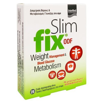 SLIM FIX ODF Συμπλήρωμα Διατροφής Για Ενίσχυση Του Μεταβολισμού Σε Διασπειρόμενες Ταινίες 28τμχ