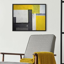 Grey and yelow abstract painting