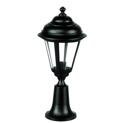 Aluminium Column Light Lantern Black Height:44cm Ε