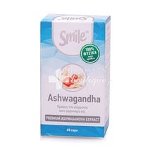 Smile Ashwagandha 300mg - Τόνωση & Αντιαγχολυτική Δράση, 60 caps