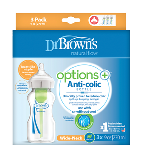 Dr Brown's Μπιμπερό Πλαστικό Options+ Φαρδύ Λαιμό 