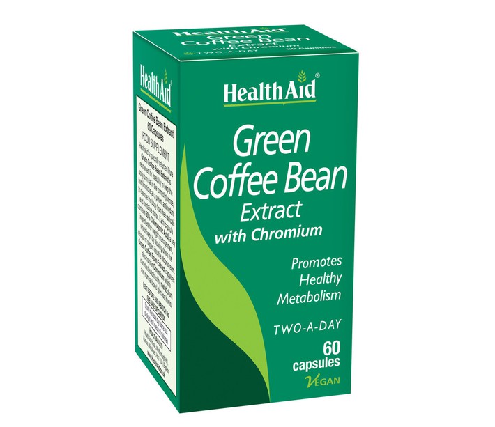 HEALTH AID GREEN COFFEE  BEAN 60VEG.CAPS