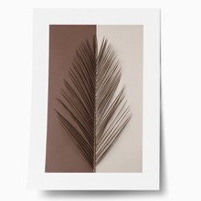 Brown and beige palm leaf