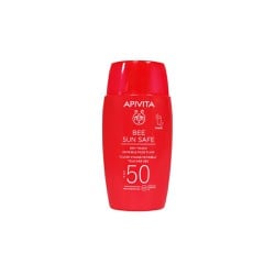 Apivita Bee Sun Safe Dry Touch Invisible Face Fluid SPF50 Αντηλιακή Λεπτόρευστη Κρέμα Προσώπου Υψηλής Προστασίας 50ml