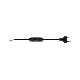 Cable with Switch and Bipolar Plug Black VK/V30/12