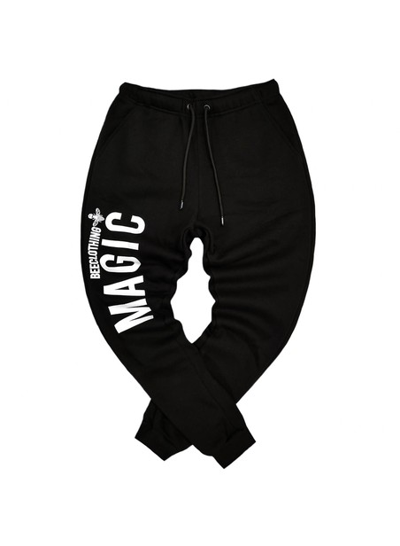 Magicbee front logo pants - black