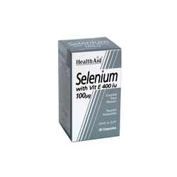 Health Aid Selenium 100μg With Vitamin E 400iu Συμπλήρωμα Διατροφής 30 Κάψουλες