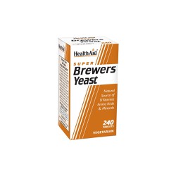 Health Aid Super Brewers Yeast Συμπλήρωμα Διατροφής Μαγιά Μπύρας 240 Ταμπλέτες