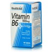Health Aid Vitamin B6 100mg - Pyridoxine, 90 P. R. veg. tabs