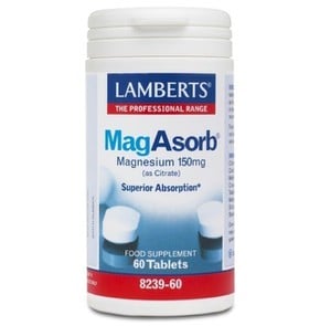 Lamberts MagAsorb Μαγνήσιο 150mg, 60 Ταμπλέτες (82