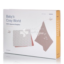 Korres Σετ Baby 's Cosy World - Κουβέρτα & Μουσελίνα Αγκαλιάς για το Μωρό (100% Οργανικό Βαμβάκι), 2τμχ