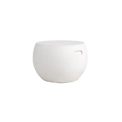 Τραπέζι Καθιστικού Rieti Terazzo White Round (44x4