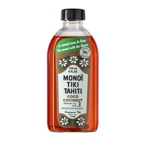 Monoi Tiki Tahiti Coconut Bronzant Sun Tan Oil SPF