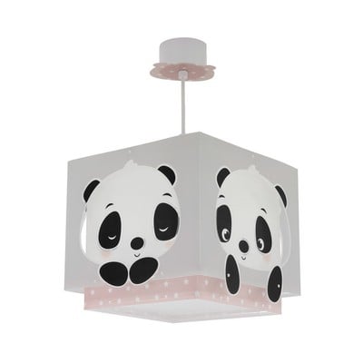 Kids Ceiling Pendant Light Panda Pink 1Xe27