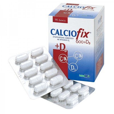 INTERMED Calciofix Συμπλήρωμα Διατροφής Με Ασβέστιο & Βιταμίνη D3 90 Ταμπλέτες