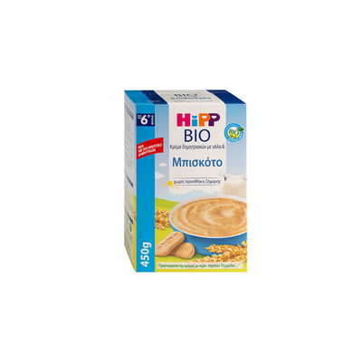 HIPP Bio Βρεφική Κρέμα Με Γάλα & Μπισκότο Από 6 Μηνών 450g