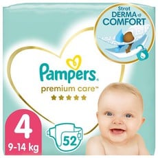 Pampers Premium Care No 4 (9-14Kg) Πάνες 52Τμχ με 