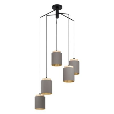 Pendant Light Albariza With Wood & Cappuccino/Gold