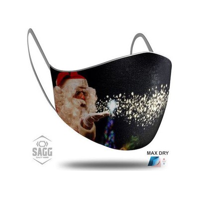 SAGG Unisex Υφασμάτινη Μάσκα Santa Claus 5