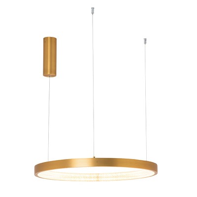 Pendant Light Circle D60cm Gold Satin Led 3000K 36