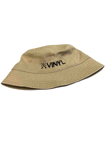 Vinyl art clothing beige bucket hat