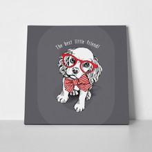 Puppy cocker spaniel red striped bow 514890898 a