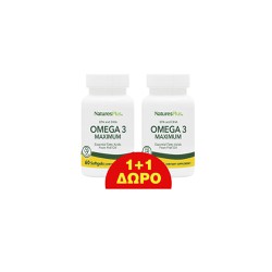 Natures Plus Promo (1+1 Gift) EPA & DHA Omega-3 Maximum Dietary Supplement With Ω3 Fats 2x60 tablets